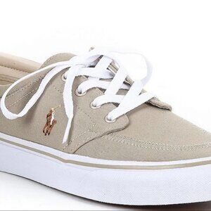 Polo Ralph Lauren Hampton Khaki Pony Horse Men's Faxon X Sneakers Sizes NEW